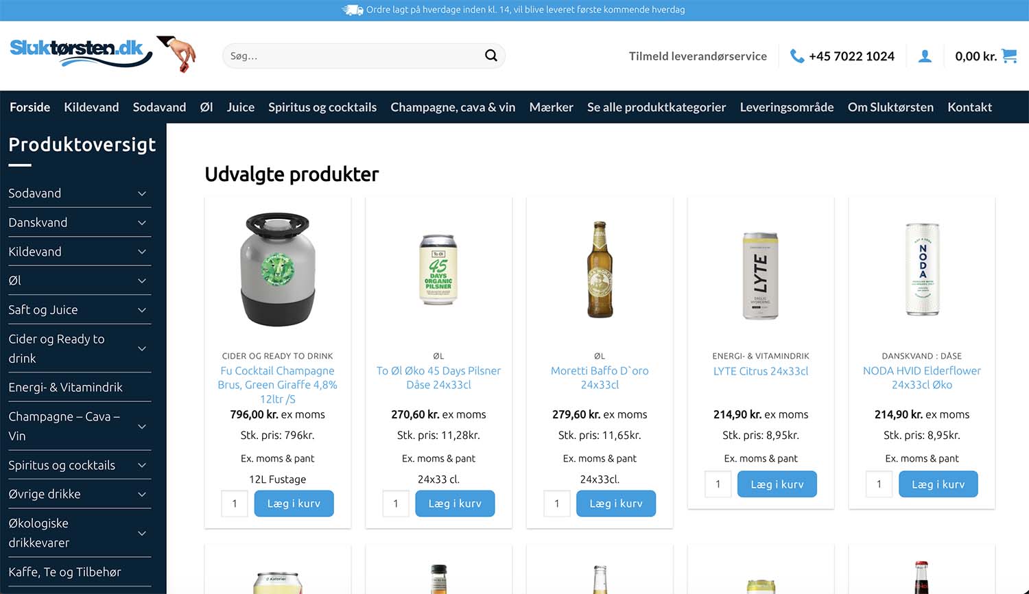 Sluktørsten hjemmeside